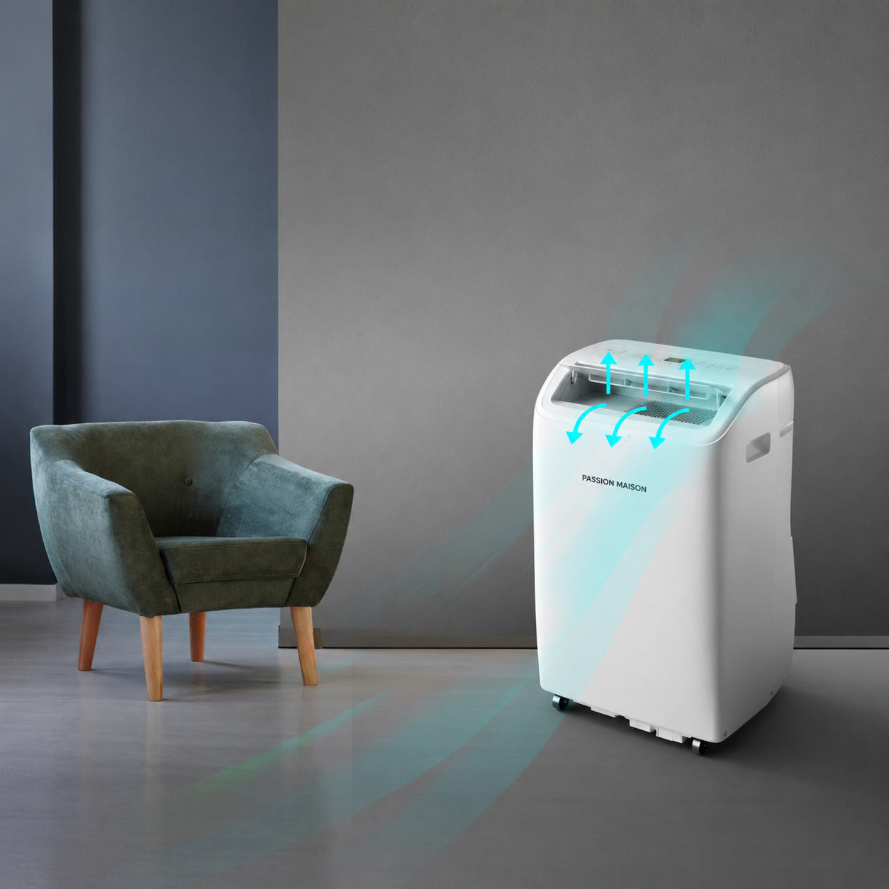 Climatiseur Mobile Wi-Fi 9000 BTU Passion Maison Nord 9 – 3-en-1 avec Déshumidificateur et Télécommande