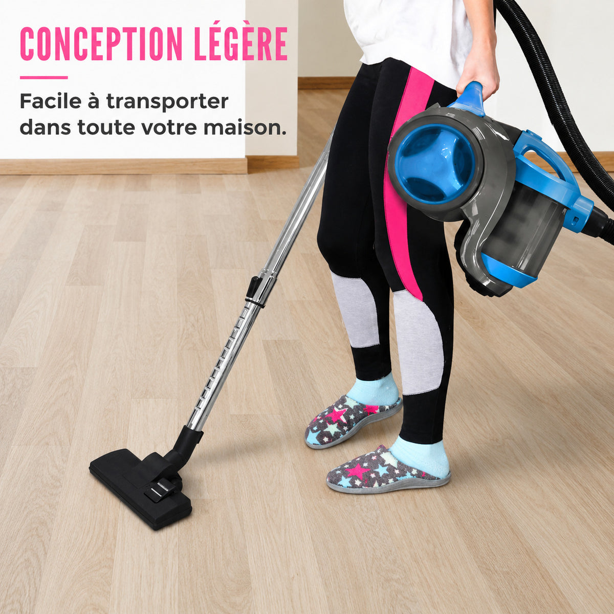Aspirateur Traîneau Sans Sac Cyclone – 1200 W – Technologie Cyclonique – Bac 3 L