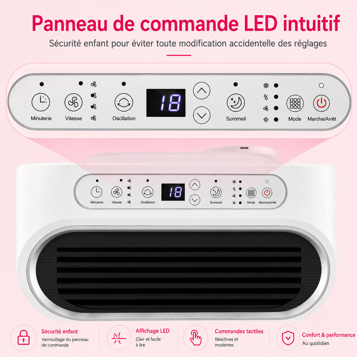 Climatiseur Mobile Réversible 14000 BTU Passion Maison Atlas 14 – Wi-Fi, 4-en-1, Chauffage, Climatisation & Déshumidificateur