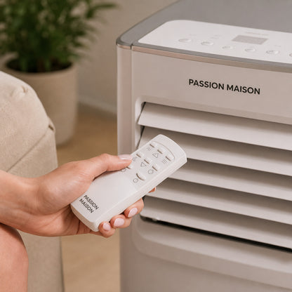 Climatiseur Mobile Passion Maison Breeze 7 – 7000 BTU, 4-en-1 avec Déshumidificateur, Télécommande & Kit Fenêtre