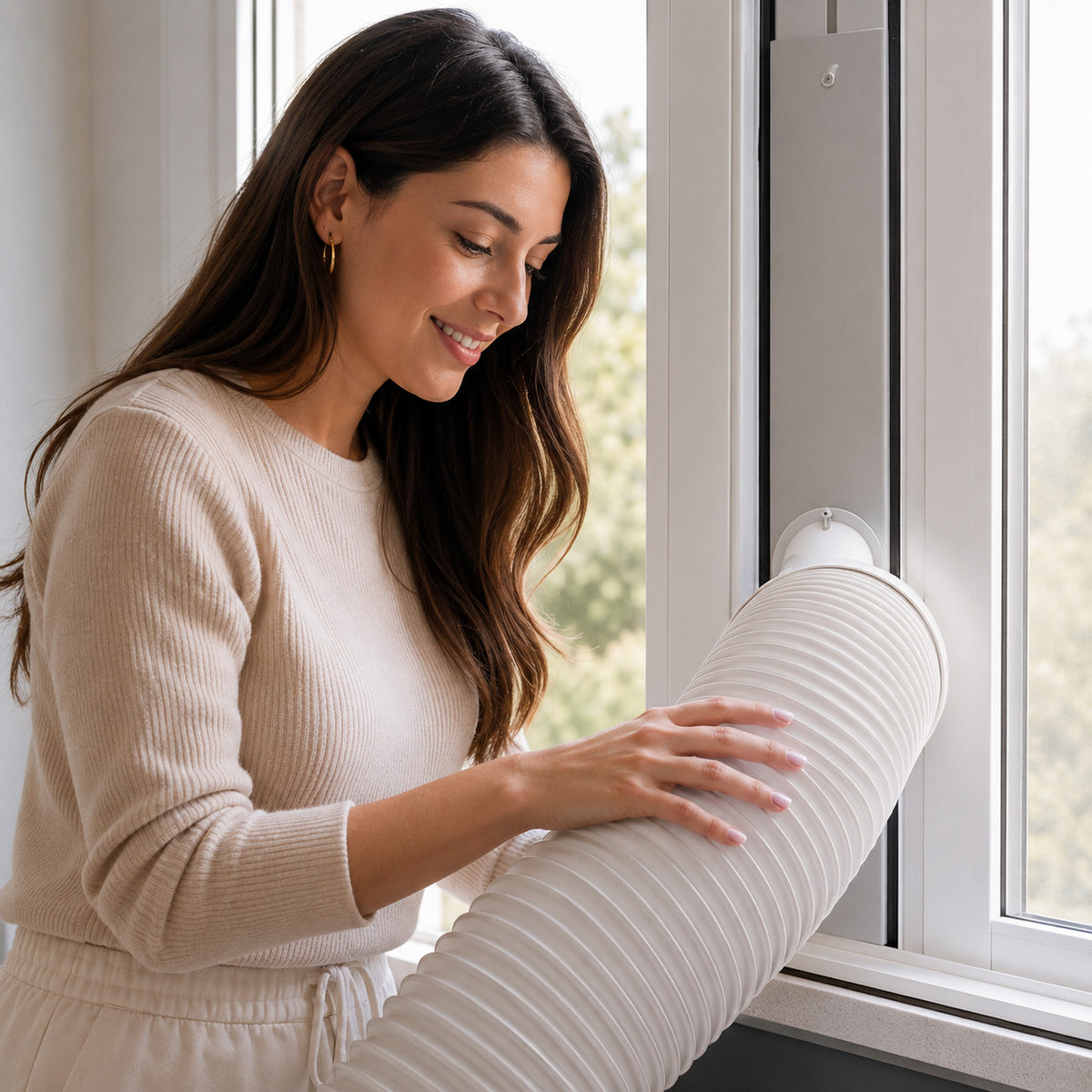 Climatiseur Mobile Passion Maison Breeze 7 – 7000 BTU, 4-en-1 avec Déshumidificateur, Télécommande & Kit Fenêtre