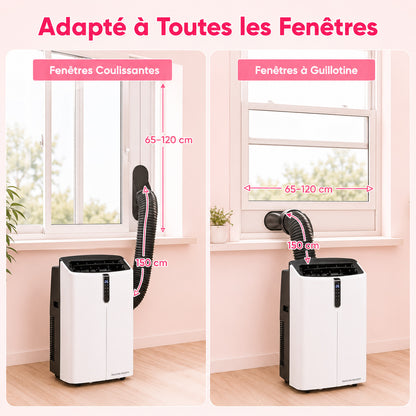 Climatiseur Mobile Réversible 14000 BTU Passion Maison Polar 14 – Wi-Fi, 5-en-1, Chauffage, Déshumidificateur & Kit Fenêtre