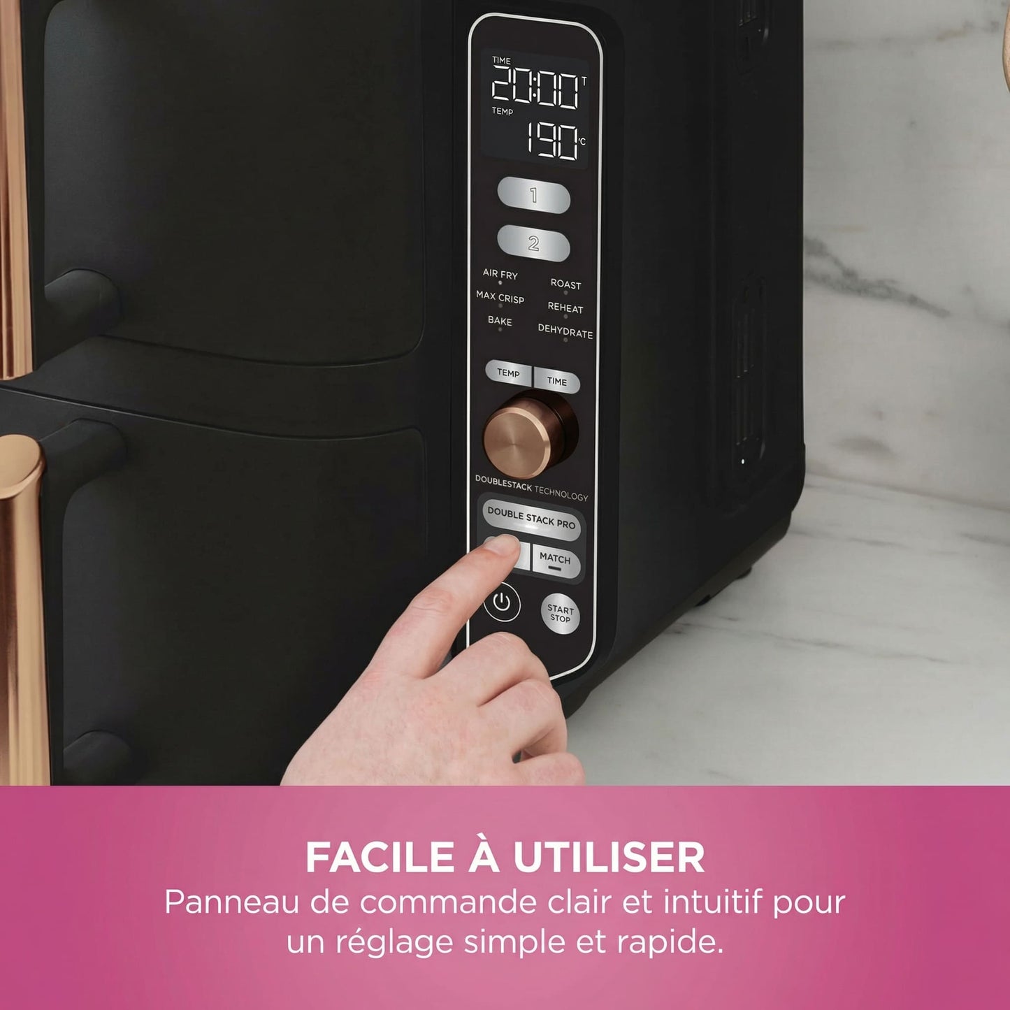 Air Fryer Double Tiroir Vertical 9,5L – Friteuse Sans Huile