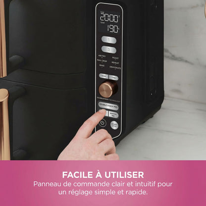 Air Fryer Double Tiroir Vertical 9,5L – Friteuse Sans Huile
