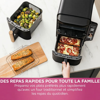 Air Fryer Double Tiroir Vertical 9,5L – Friteuse Sans Huile
