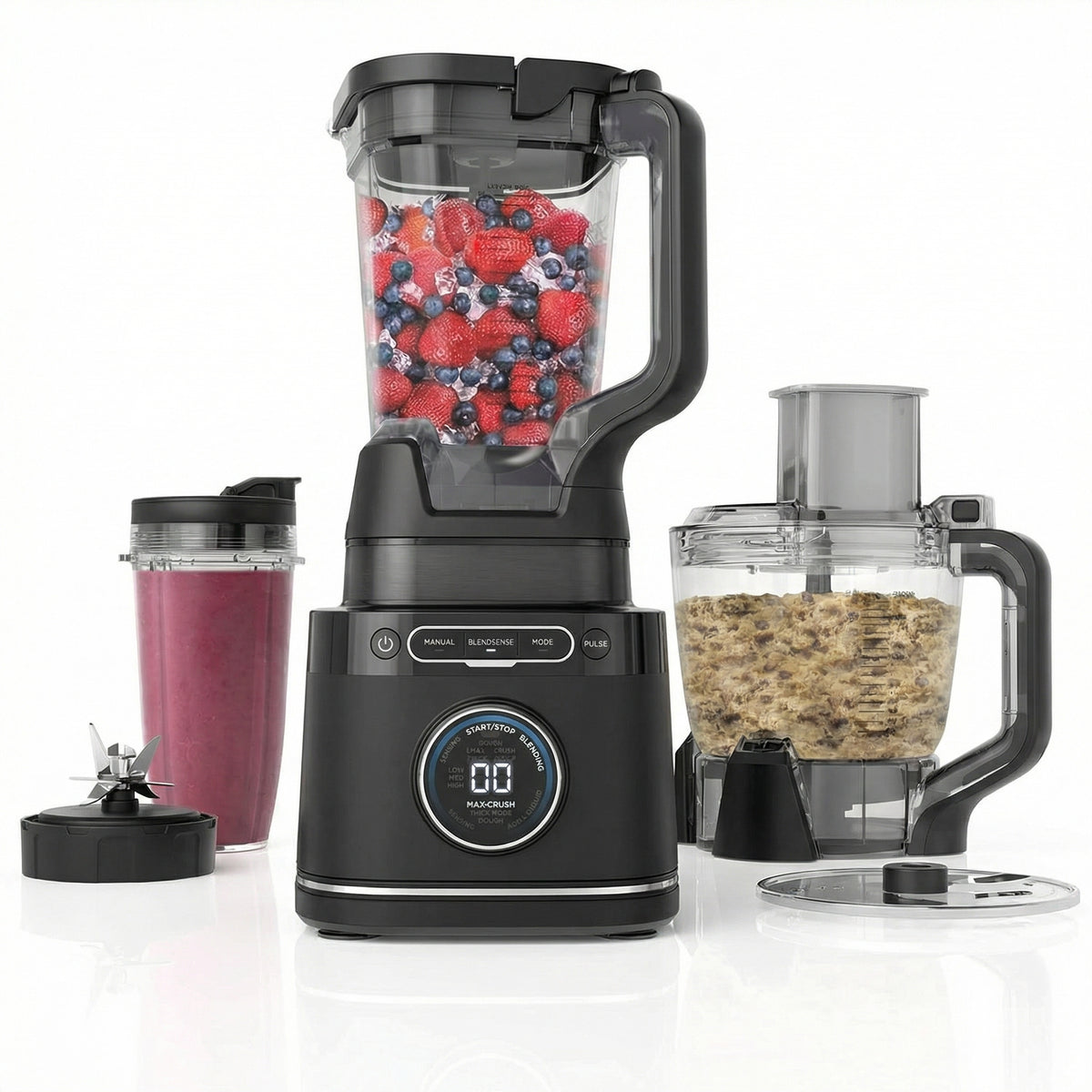 Blender Multifonction 3-en-1 1200W – Mixeur, Robot Cuisine & Smoothie Maker