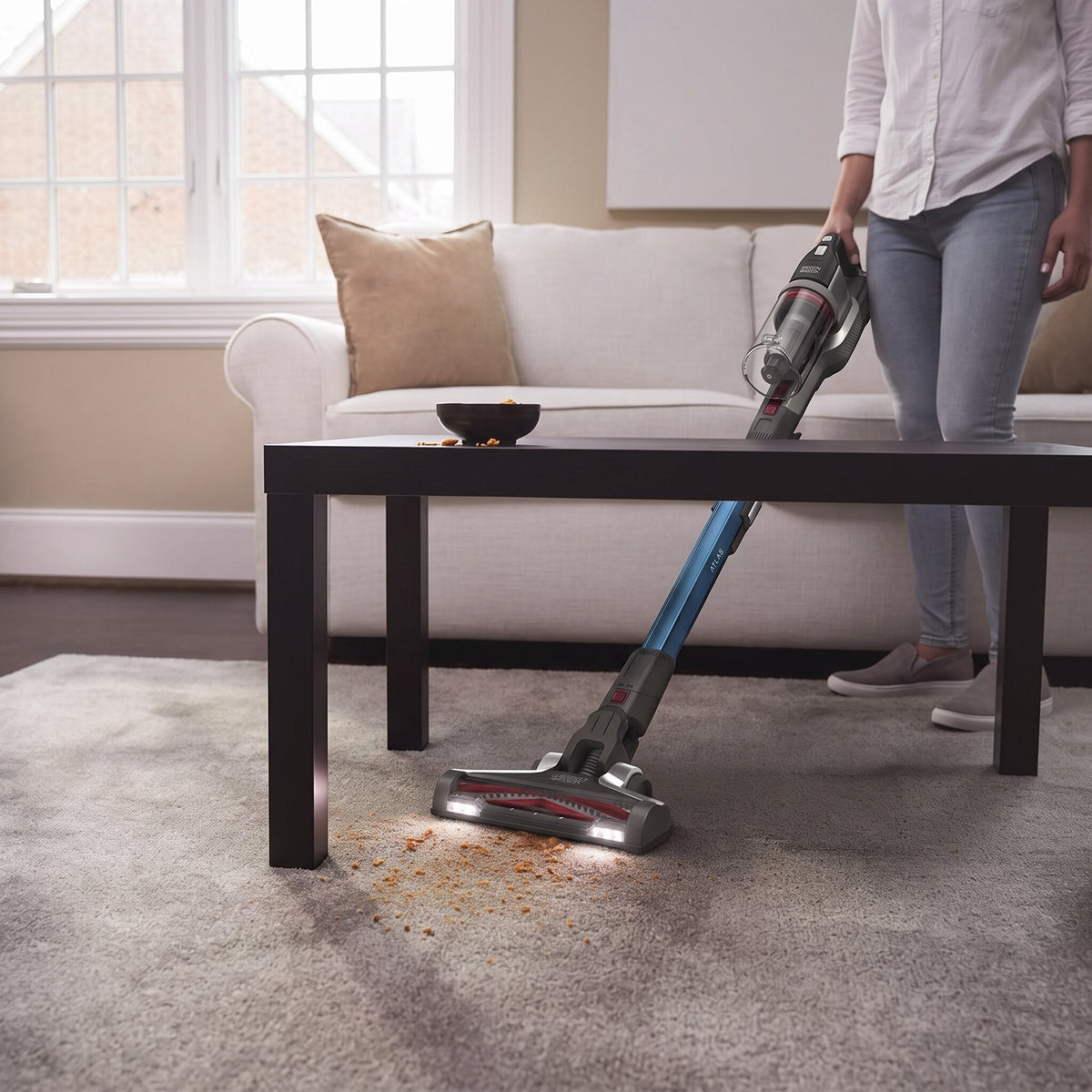 Aspirateur balai sans fil Atlas 36 V – Autonomie 78 min – Brosse LED anti-emmêlement – 750 ml