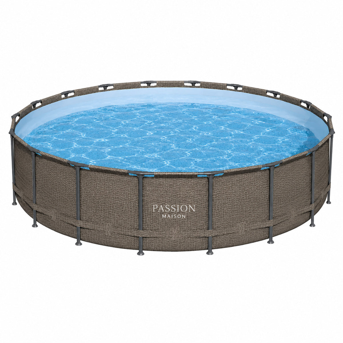 Piscine Tubulaire Ronde Passion Maison Azur 5,49m x 1,22m – Échelle, Bâche & Pompe Incluse